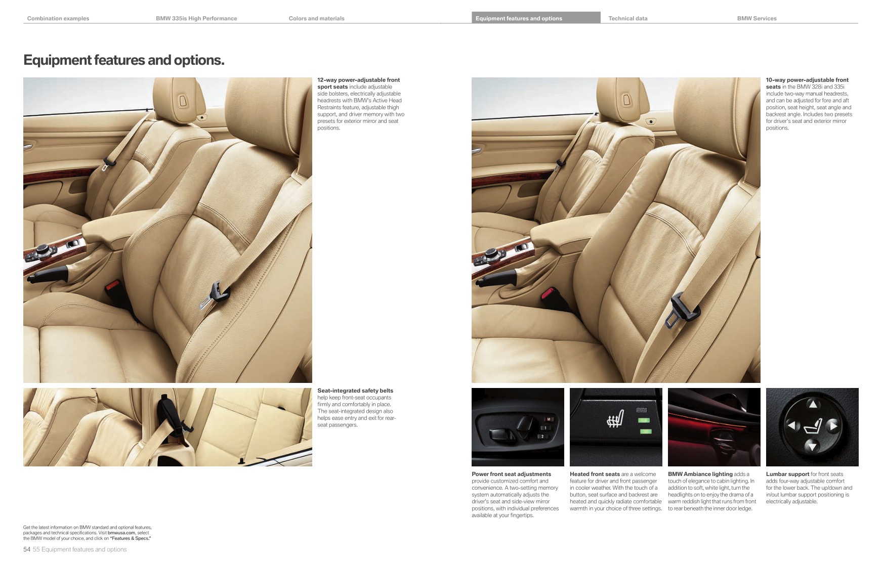 2012 BMW 3-Series Convertible Brochure Page 20